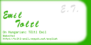 emil toltl business card