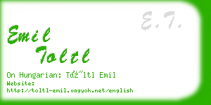 emil toltl business card
